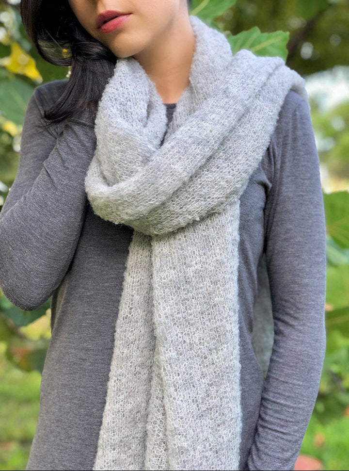 Gray Ultra Plush Alpaca Scarf-1