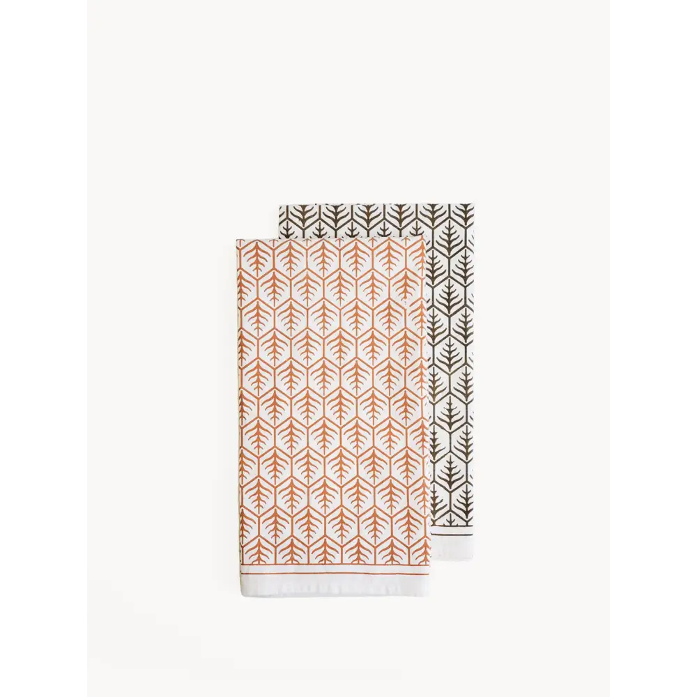 Hand Screen Printed Tea Towel - Set of 2-0