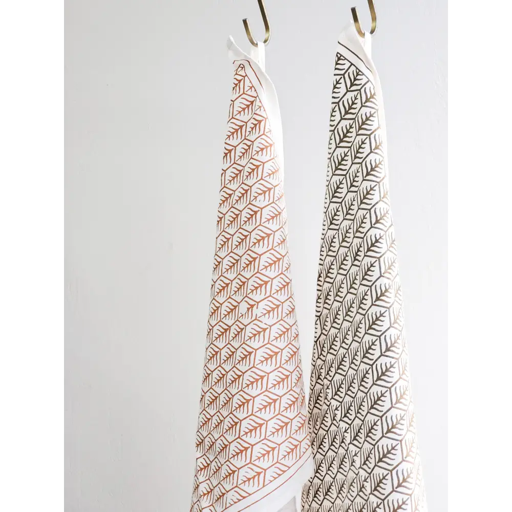 Hand Screen Printed Tea Towel - Set of 2-3