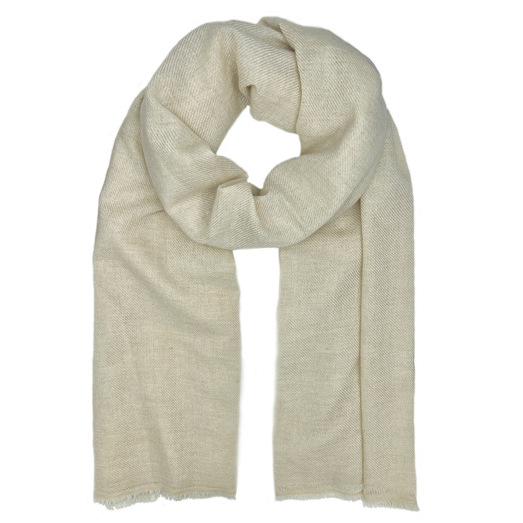 Champagne Handloom Cashmere Scarf-0