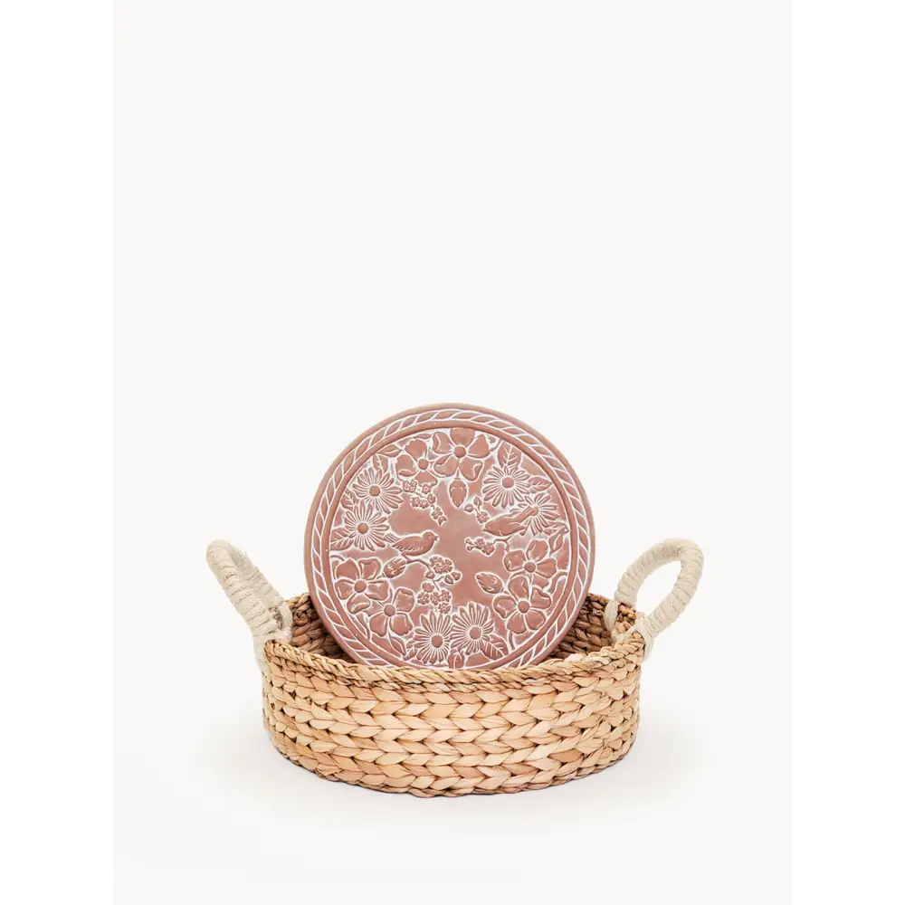 Bread Warmer & Basket - Garden Round-0