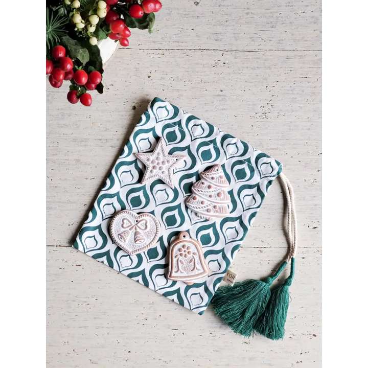 Handmade Sugar Saver Ornament - Green Pouch - EcofiedHome