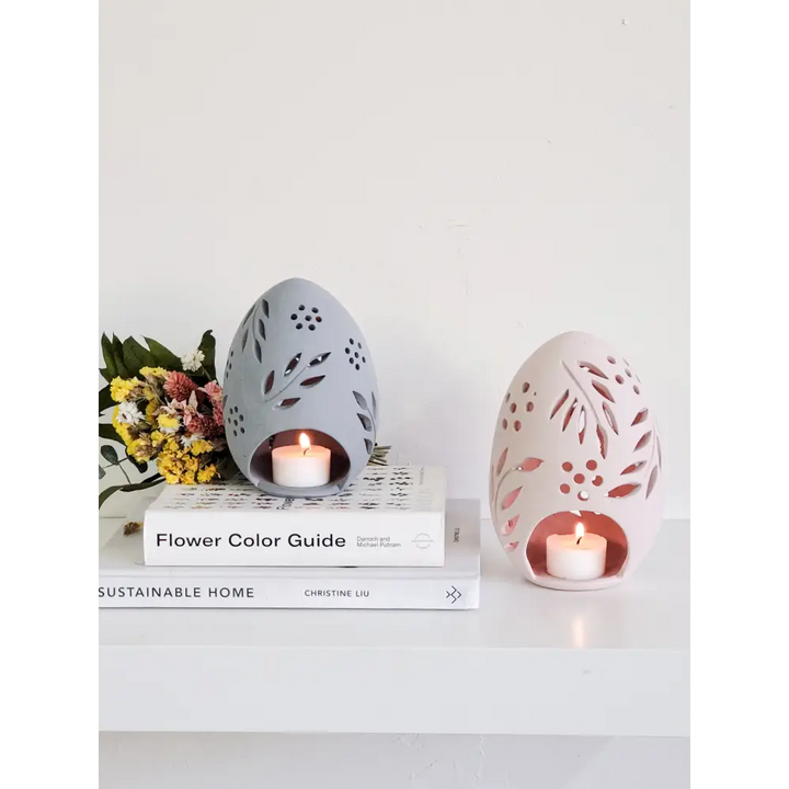 Terracotta Egg Lantern - Set of 2-1