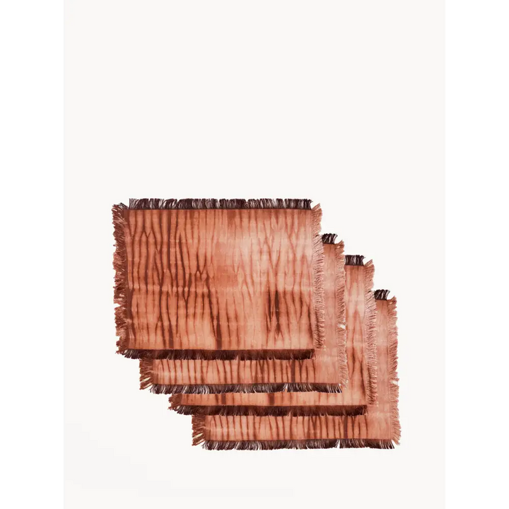 Tie Dye Cotton Placemat - Brown (Set of 4)-0