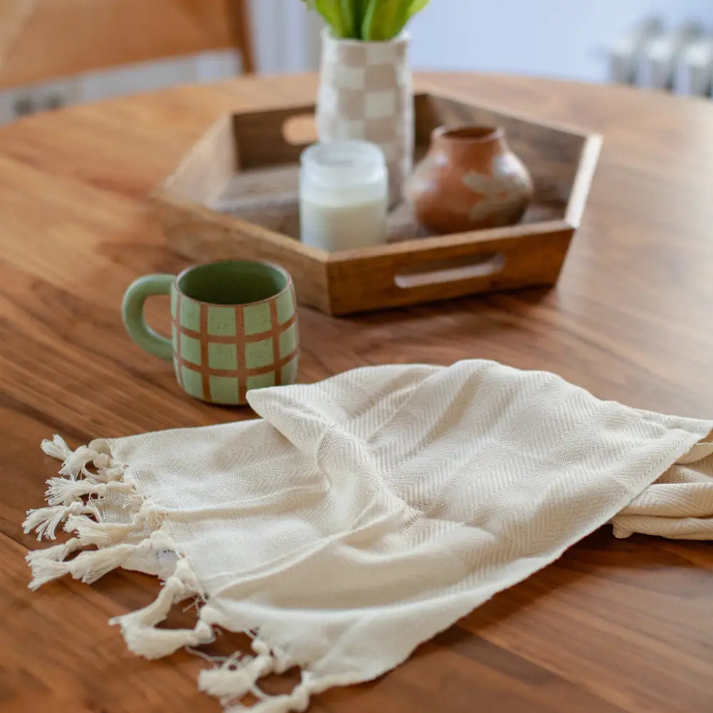 Herringbone Turkish Hand Towel in Eco-Friendly Colors