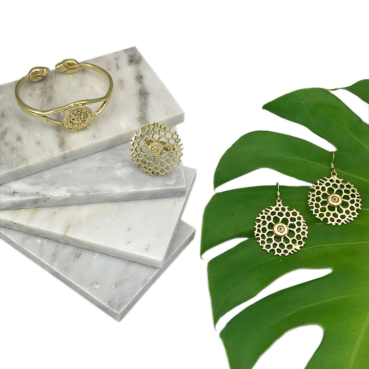 Honeycomb Bomb Earrings-2