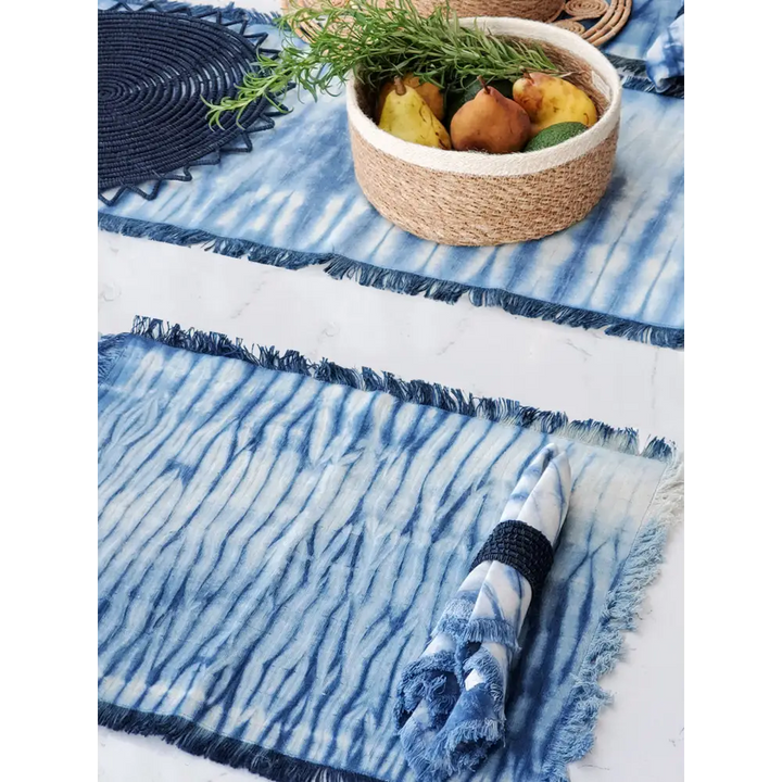 Tie Dye Cotton Placemat - Indigo Blue (Set of 4)-1