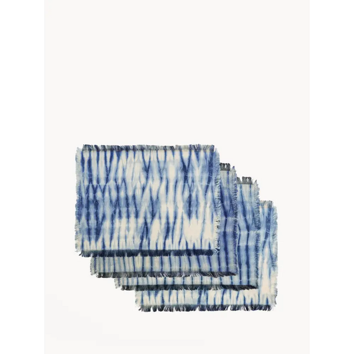 Tie Dye Cotton Placemat - Indigo Blue (Set of 4)-0