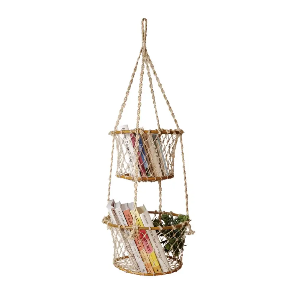 Jhuri Double Hanging Basket - EcofiedHome