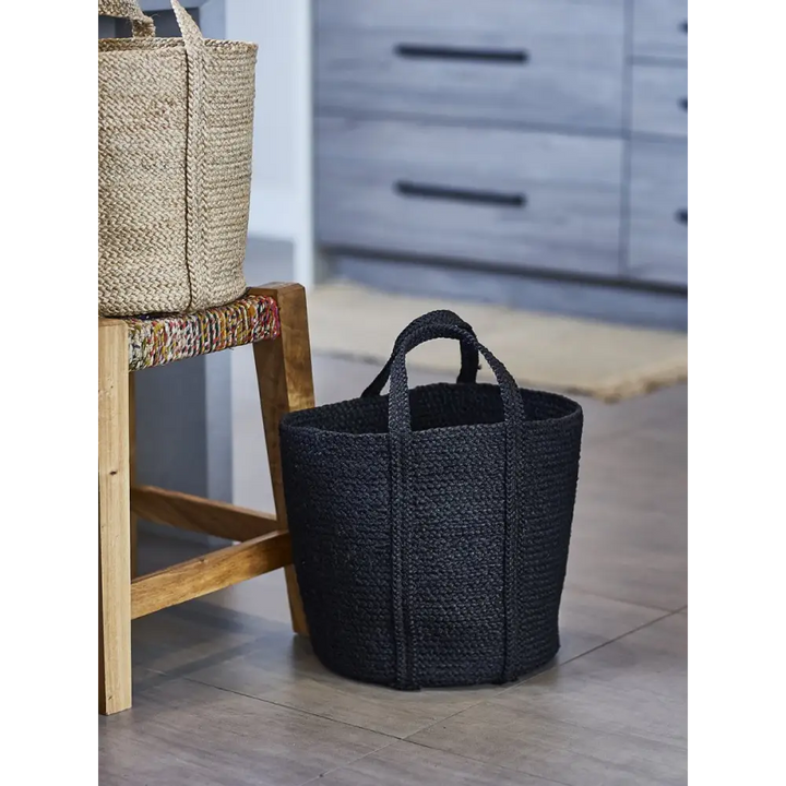 Kata Basket with handle - Black - EcofiedHome