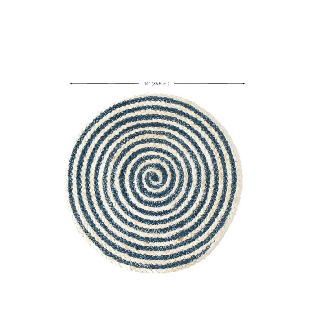 Kata Spiral Placemat - Blue (Set of 4) - EcofiedHome