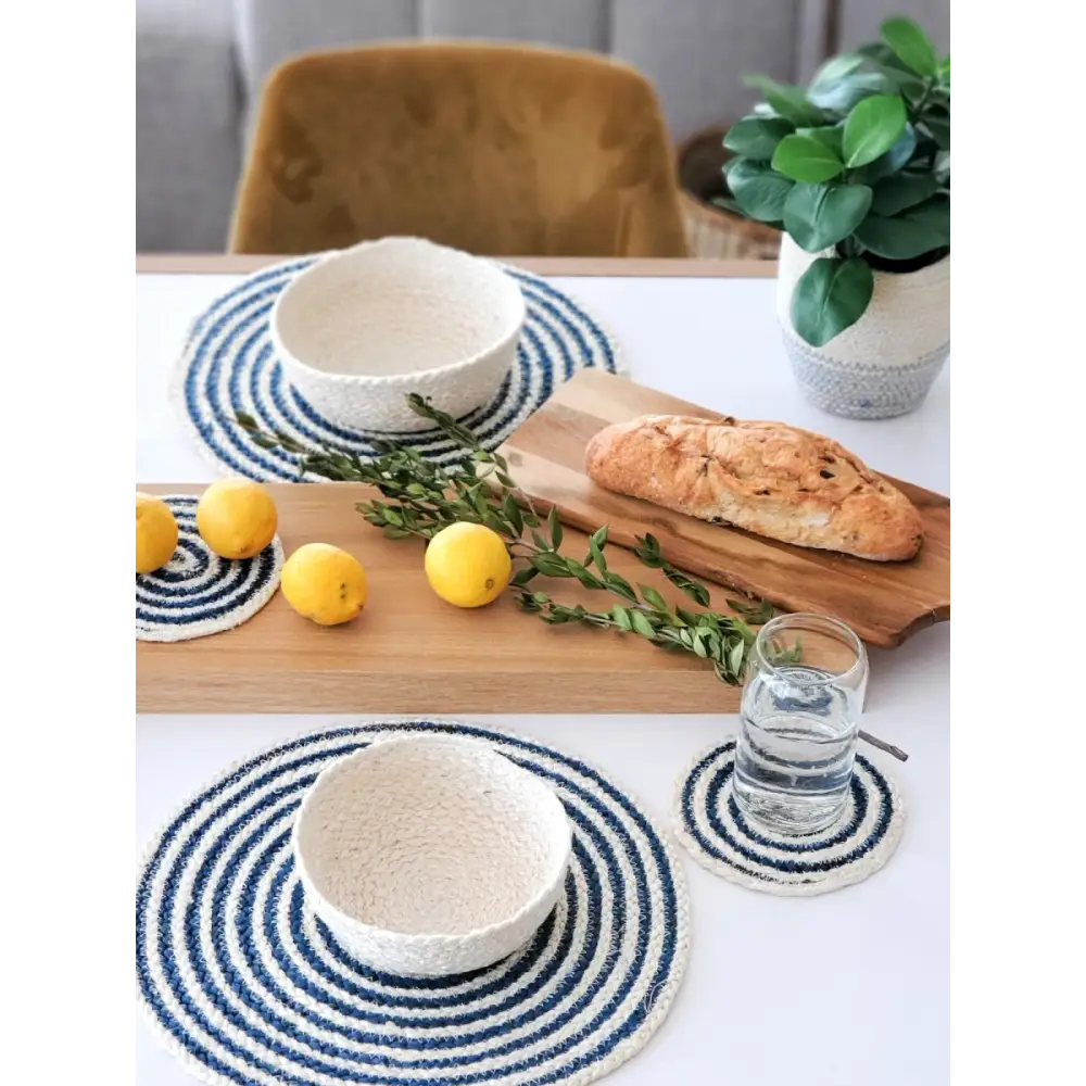 Kata Spiral Placemat - Blue (Set of 4) - EcofiedHome