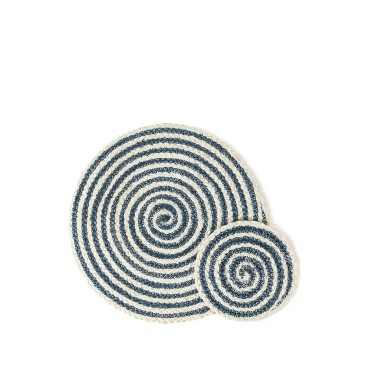 Kata Spiral Placemat - Blue (Set of 4) - EcofiedHome