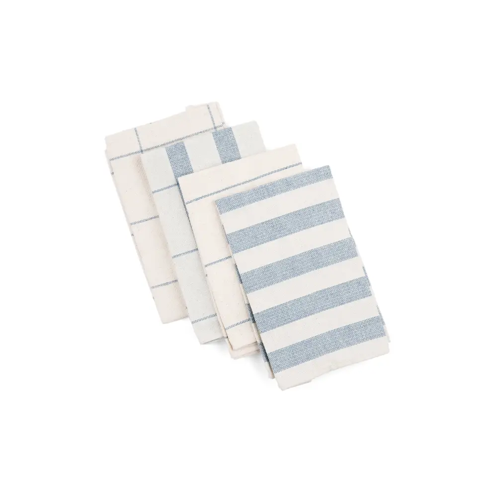 Cotton Kitchen Towel Set - 4 Minimal and 2 Terry Towels - EcofiedHome