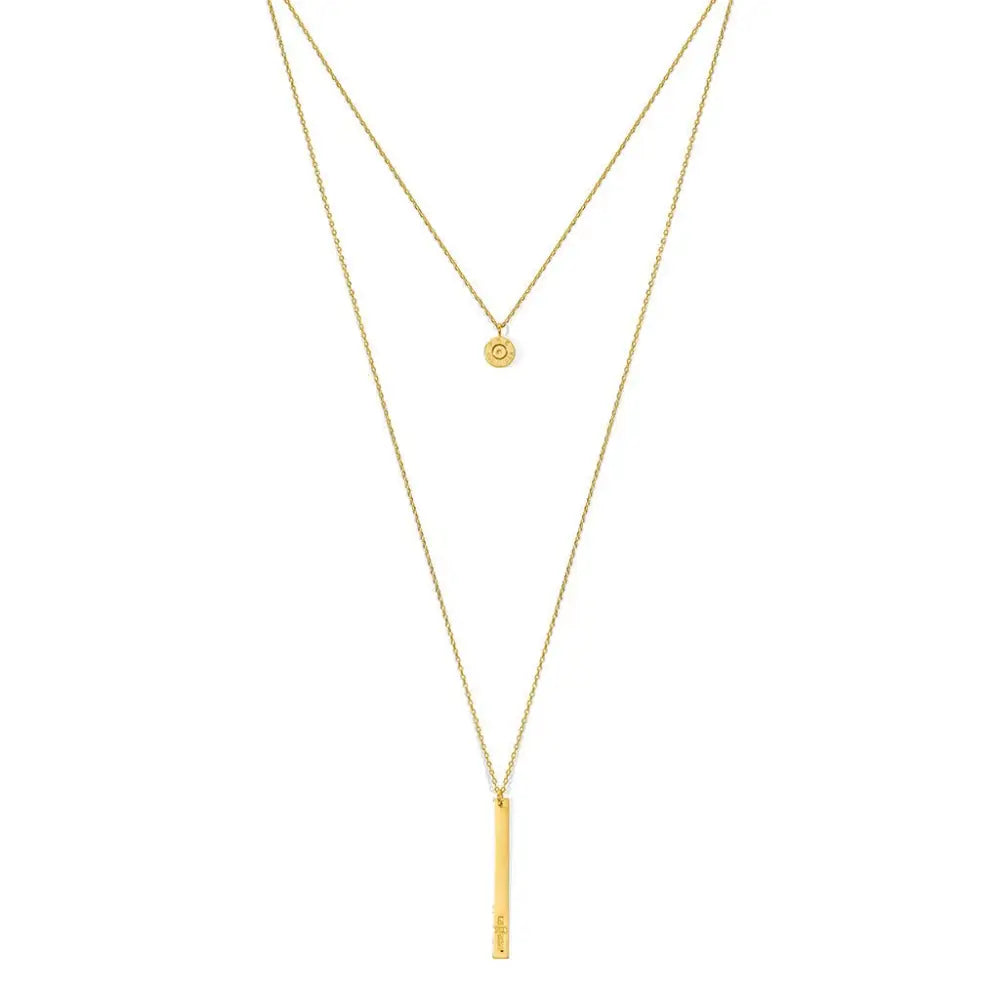 Layered Bar Bullet Necklace - EcofiedHome