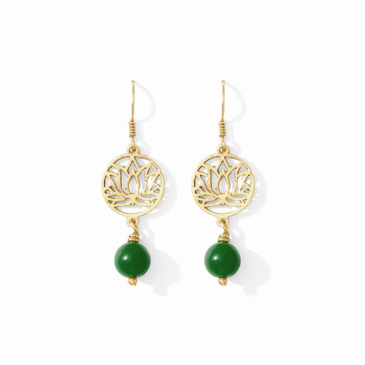 Lotus Drop Earrings-0
