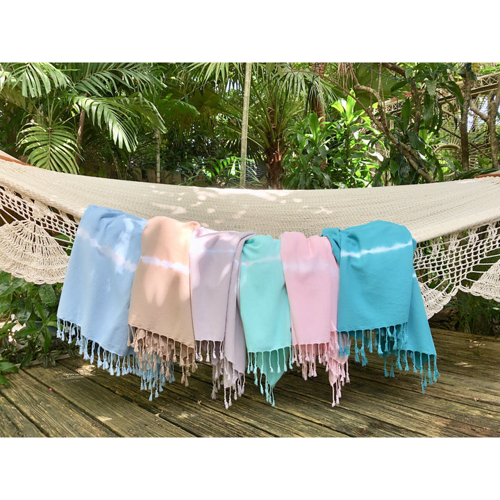 Mint Tie Dye Turkish Beach Towel-2