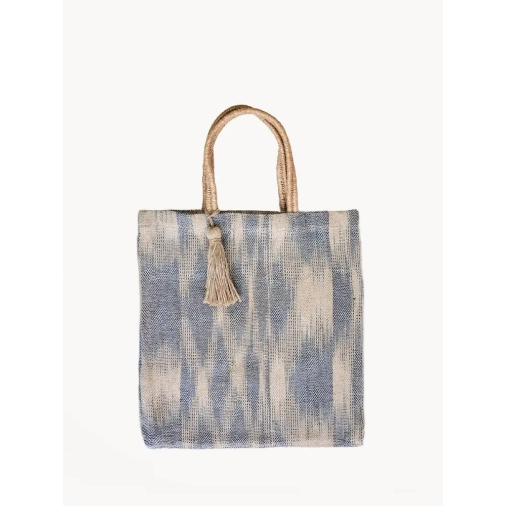 Nadi Jute Tote Bag - Blue - EcofiedHome