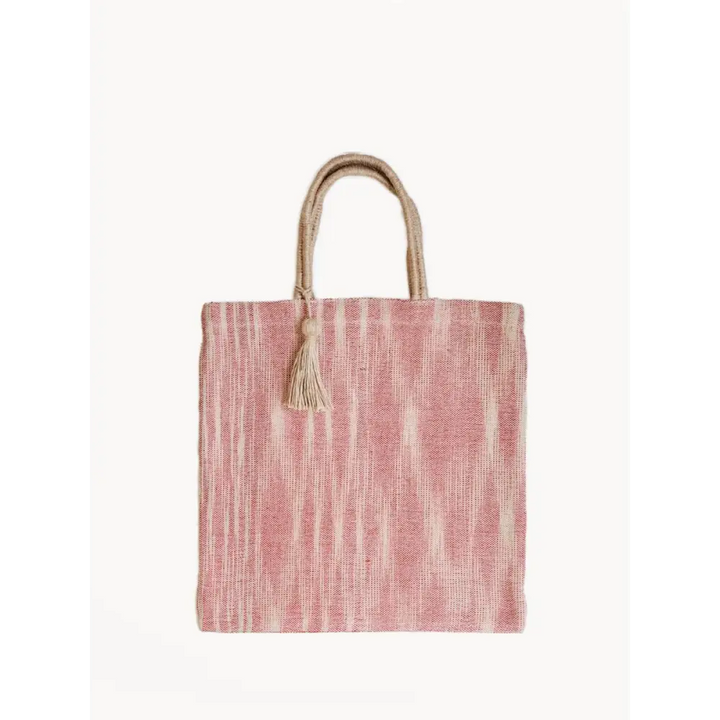 Nadi Jute Tote Bag - Red - EcofiedHome