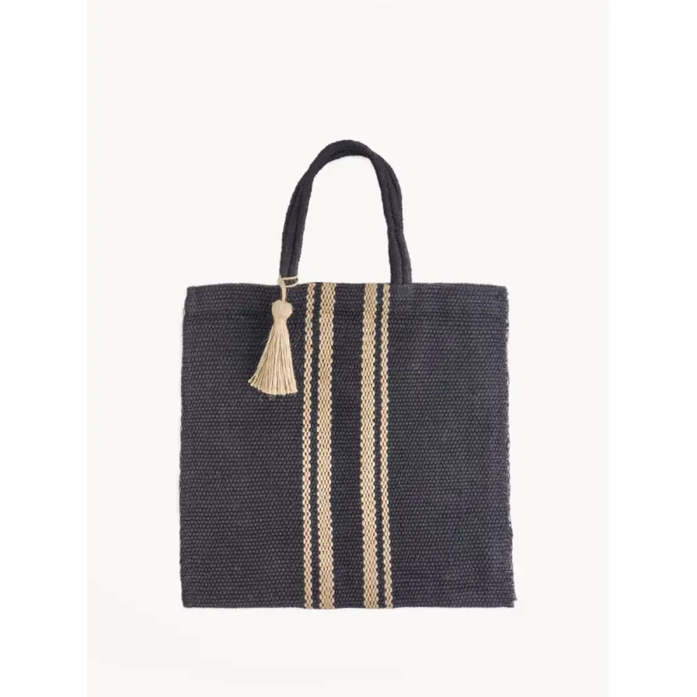 Naya Jute Tote Bag - Black - EcofiedHome