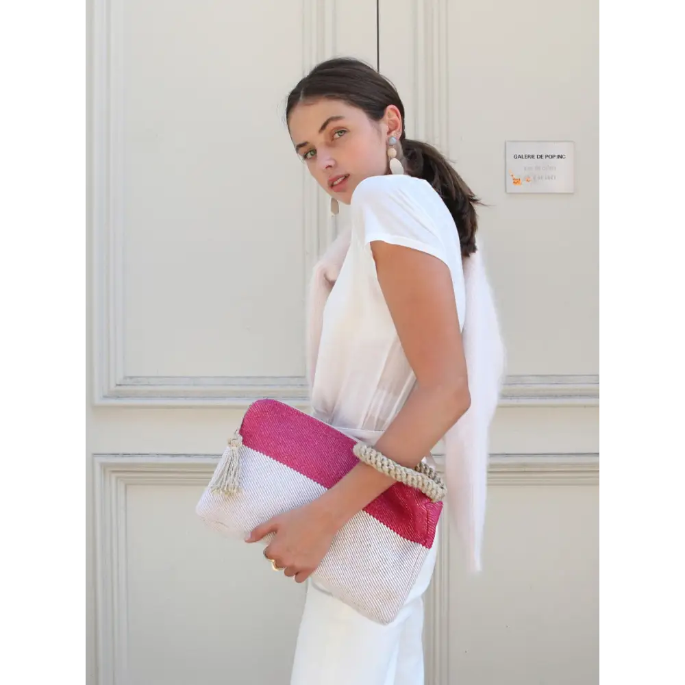 Block A Clutch - Pink-1