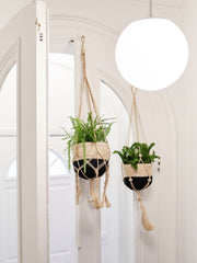 Braided jute macrame plant hanger