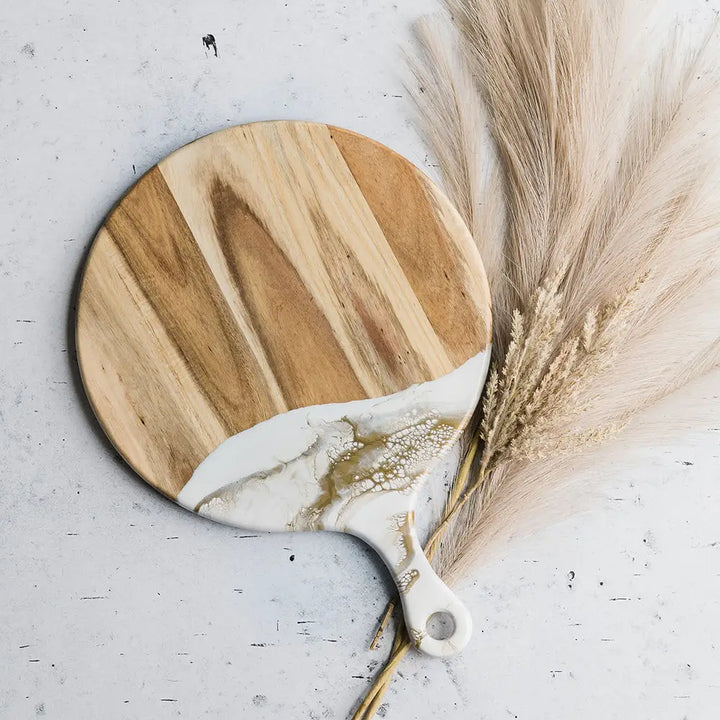 Round Acacia Eco-Resin Cheese Paddle-5