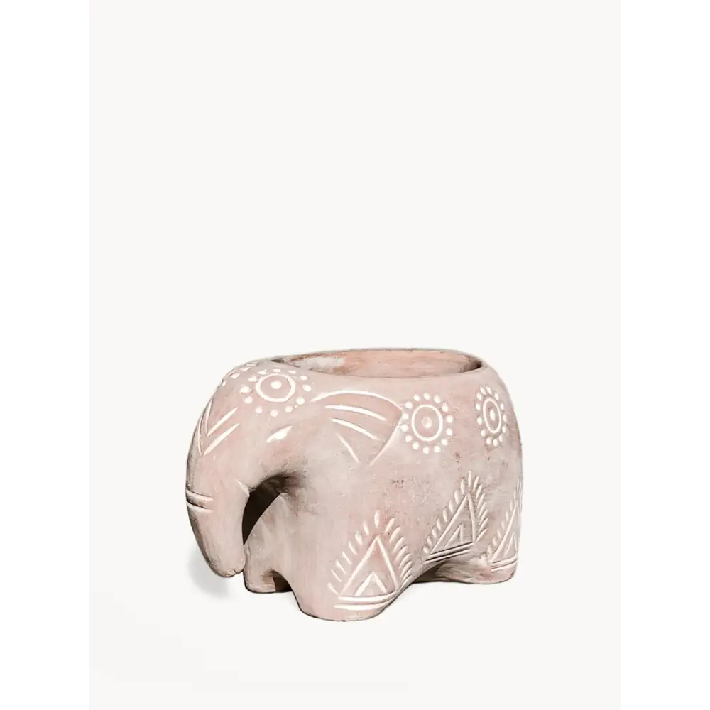 Terracotta Pot - Folk Elephant - EcofiedHome