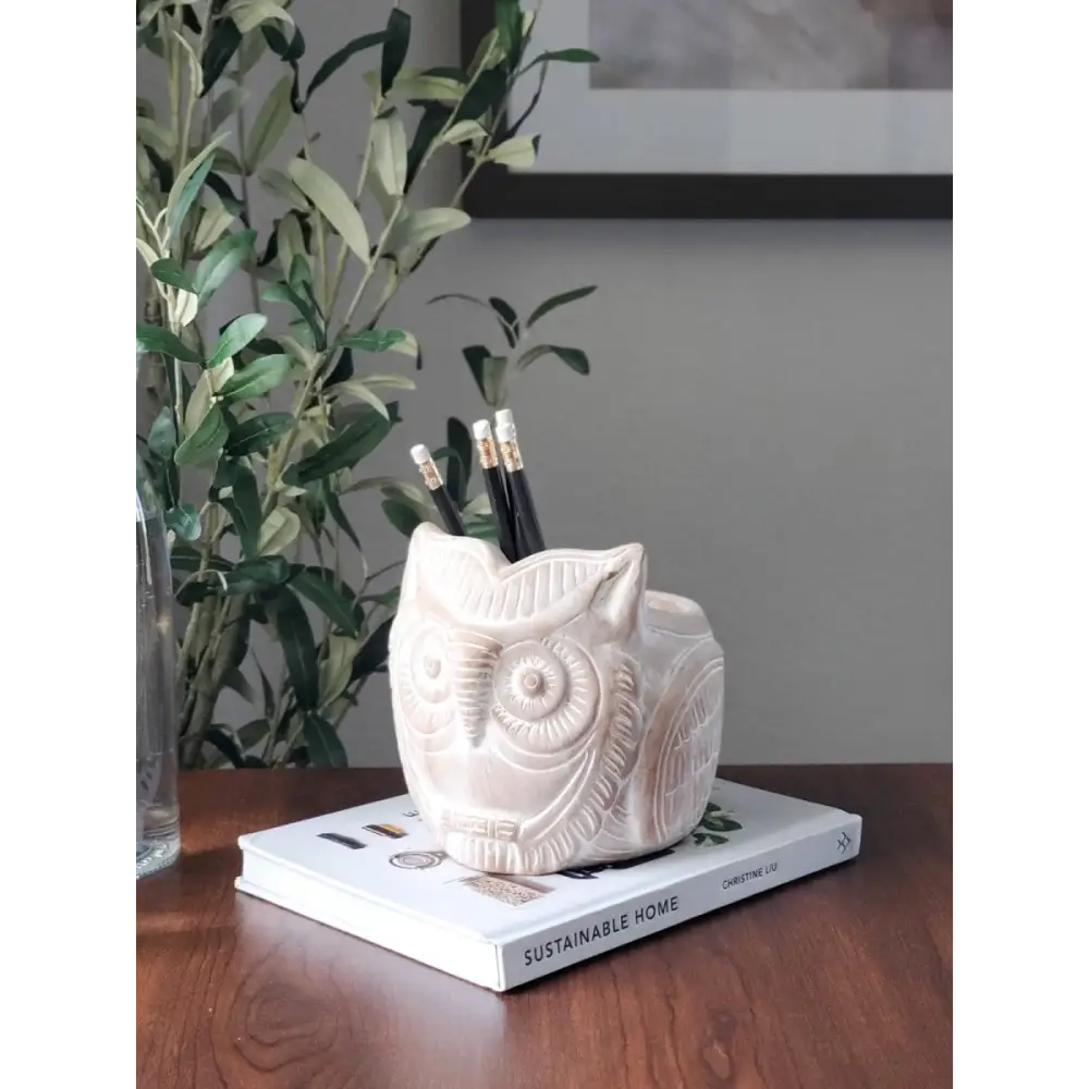 Terracotta Pot - Horned Owl - EcofiedHome