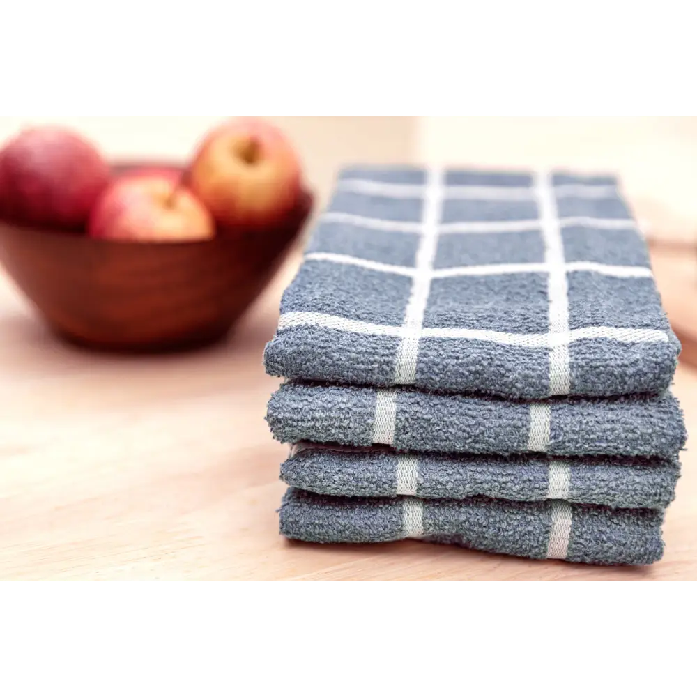 Kitchen Towels, Set of 4 and Set of 2 - Terry Denim Set-1