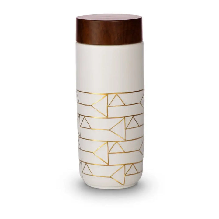 The Alchemical Signs Gold Ceramic Travel Mug - EcofiedHome