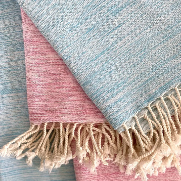 Ultra Soft Marbled Blanket Throw Turquoise - EcofiedHome