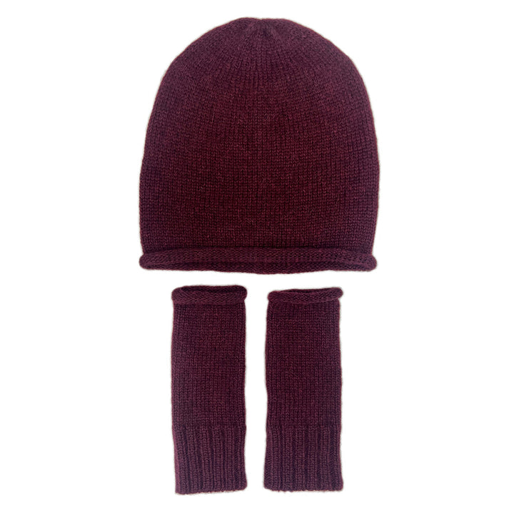 Wine Essential Knit Alpaca Beanie