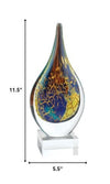 Thumbnail for 11 MultiColor Art Glass Teardrop on Crystal Base - EcofiedHome