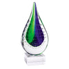 12 Mouth Blown Teardrop Centerpiece on Crystal Base - EcofiedHome