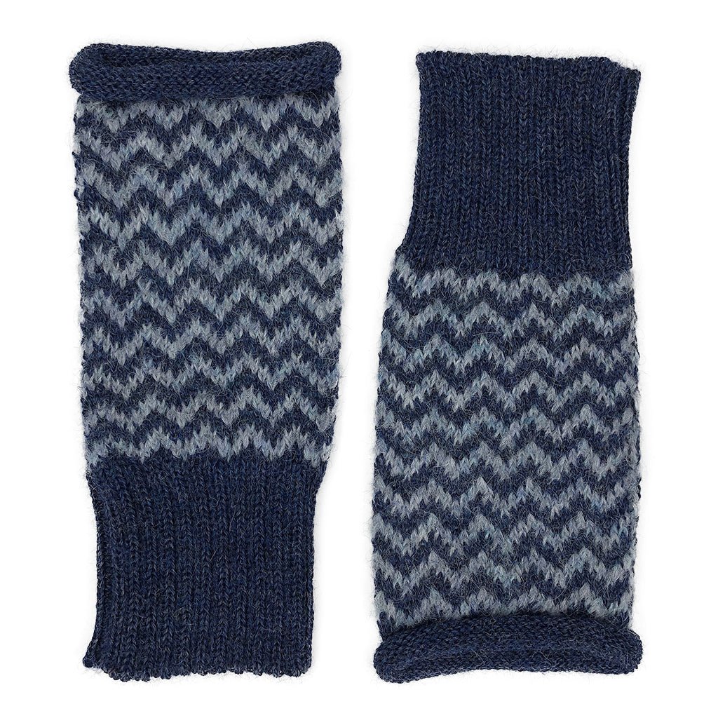 Azul Chevron Knit Alpaca Gloves - EcofiedHome