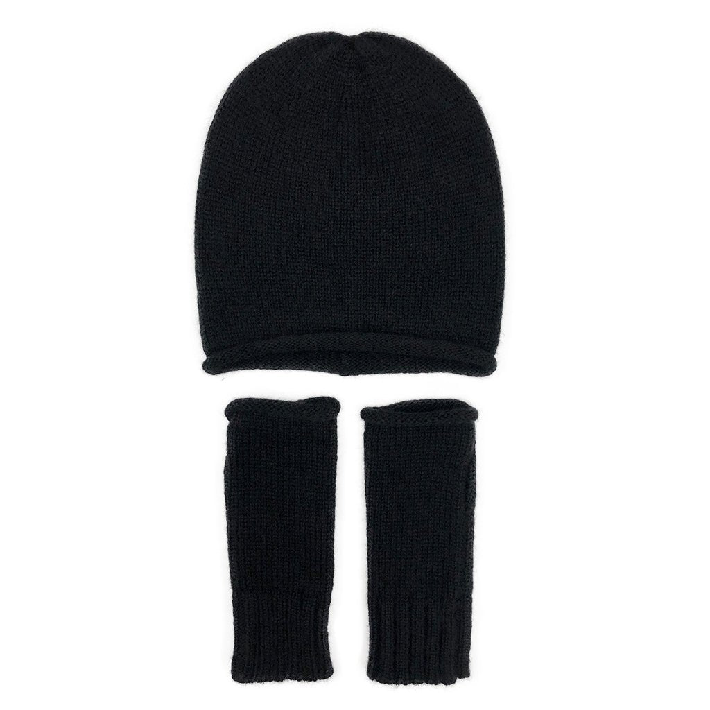 Black Essential Knit Alpaca Gloves - EcofiedHome
