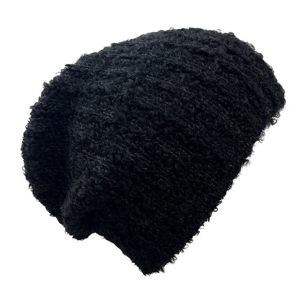 Black Loop Knit Alpaca Beanie - EcofiedHome