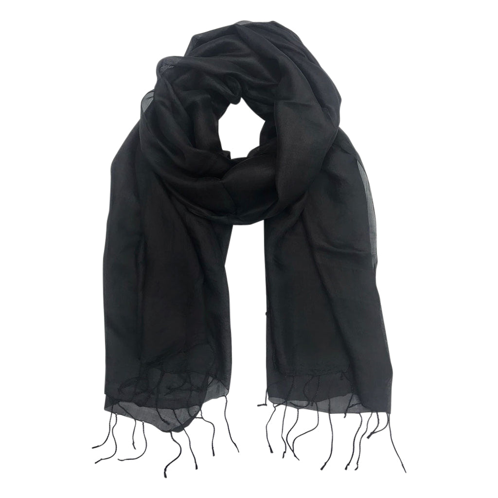 Silk scarf Totême Black in Silk - 32821252