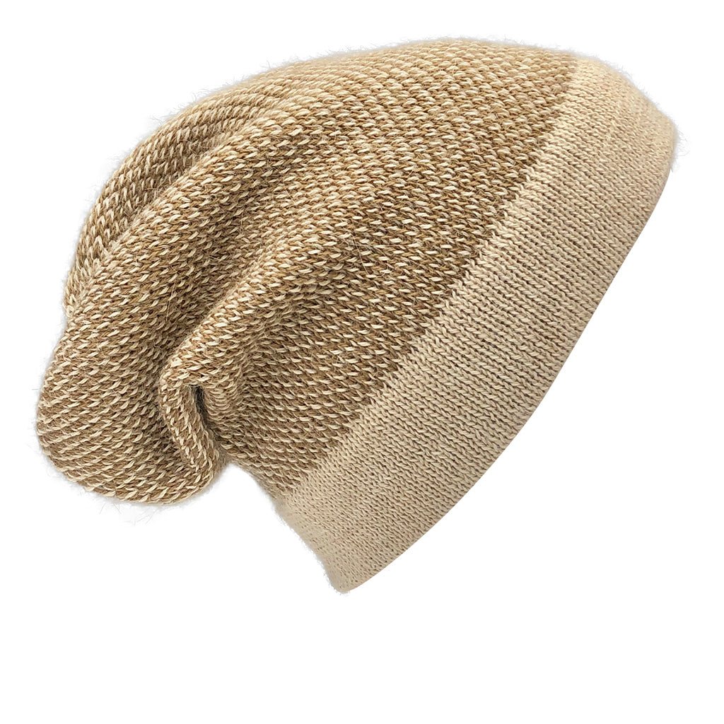 Camel Interwoven Alpaca Beanie - EcofiedHome