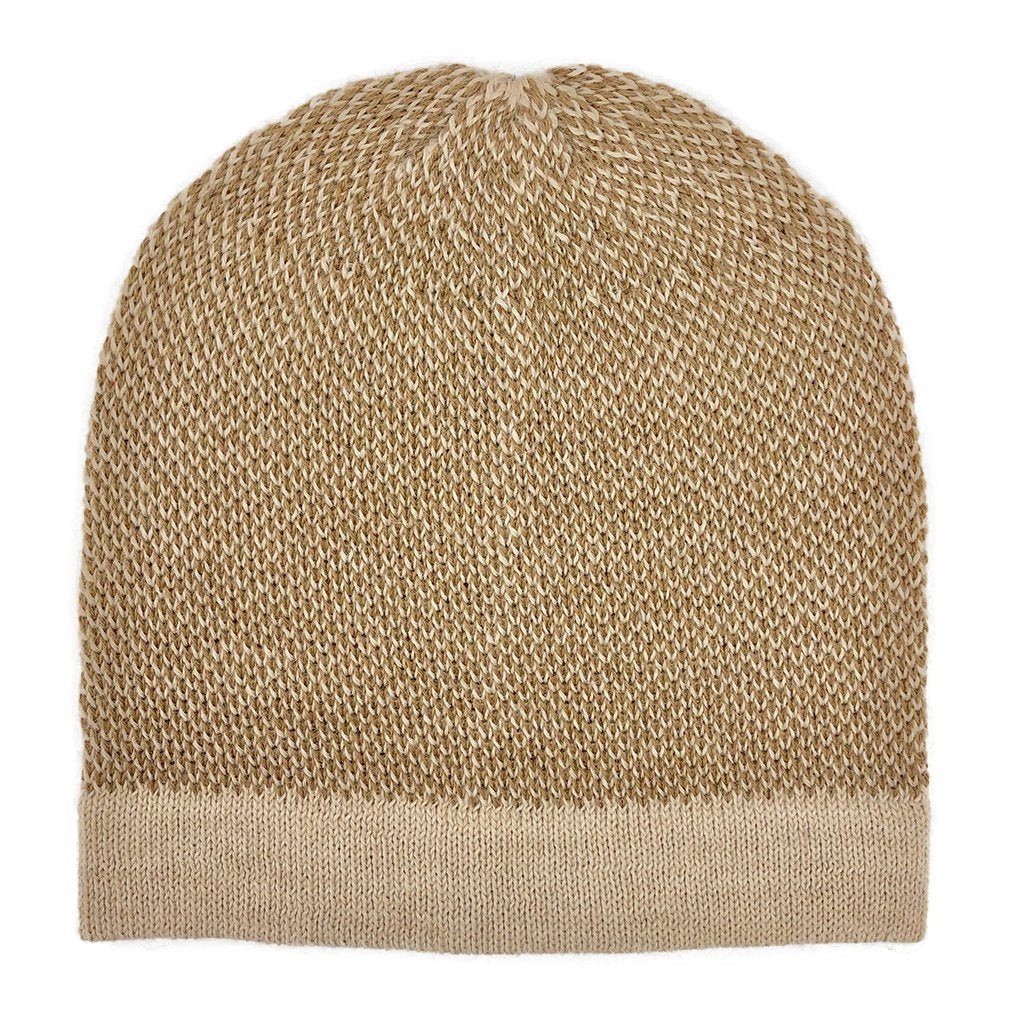 Camel Interwoven Alpaca Beanie - EcofiedHome