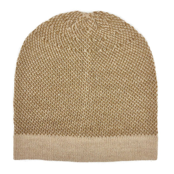 Camel Interwoven Alpaca Beanie - EcofiedHome