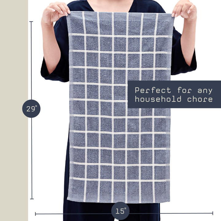 Cotton Kitchen Towel Set - 4 Minimal and 2 Terry Towels - EcofiedHome