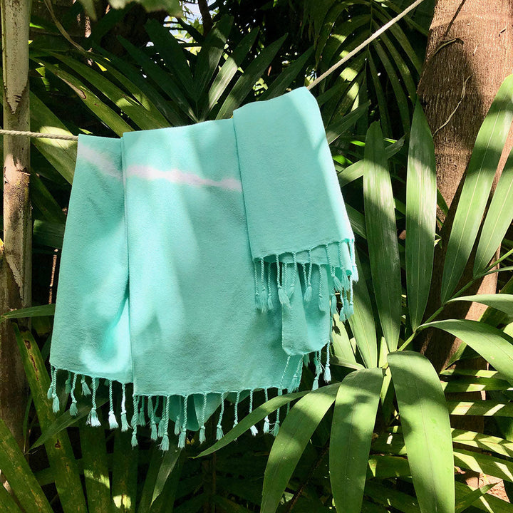 Mint Tie Dye Turkish Beach Towel-1