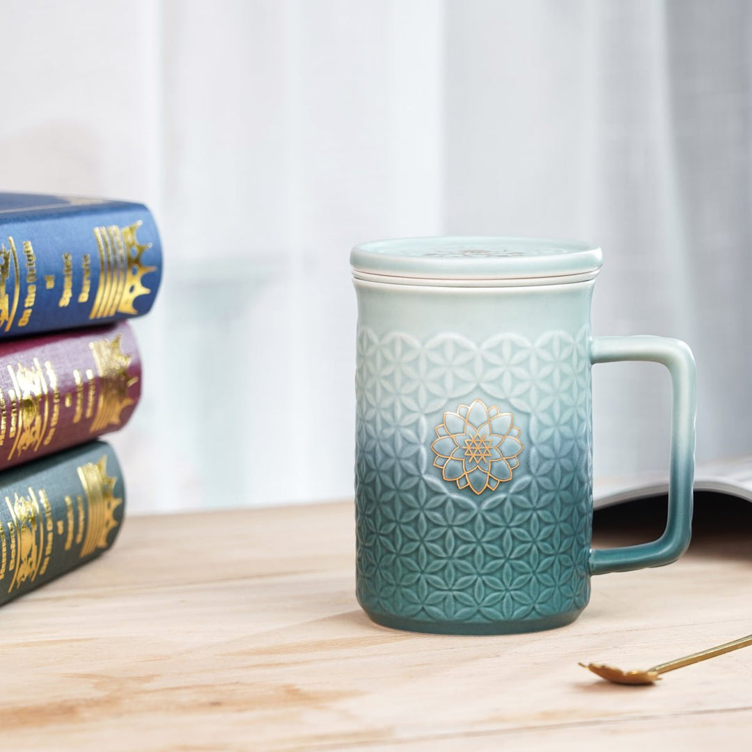 Flower of Life 3-in-1 Tea Mug with Infuser - EcofiedHome