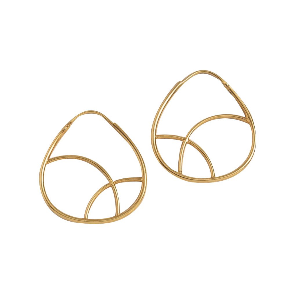 Geometric Gold Hoop Earrings - EcofiedHome