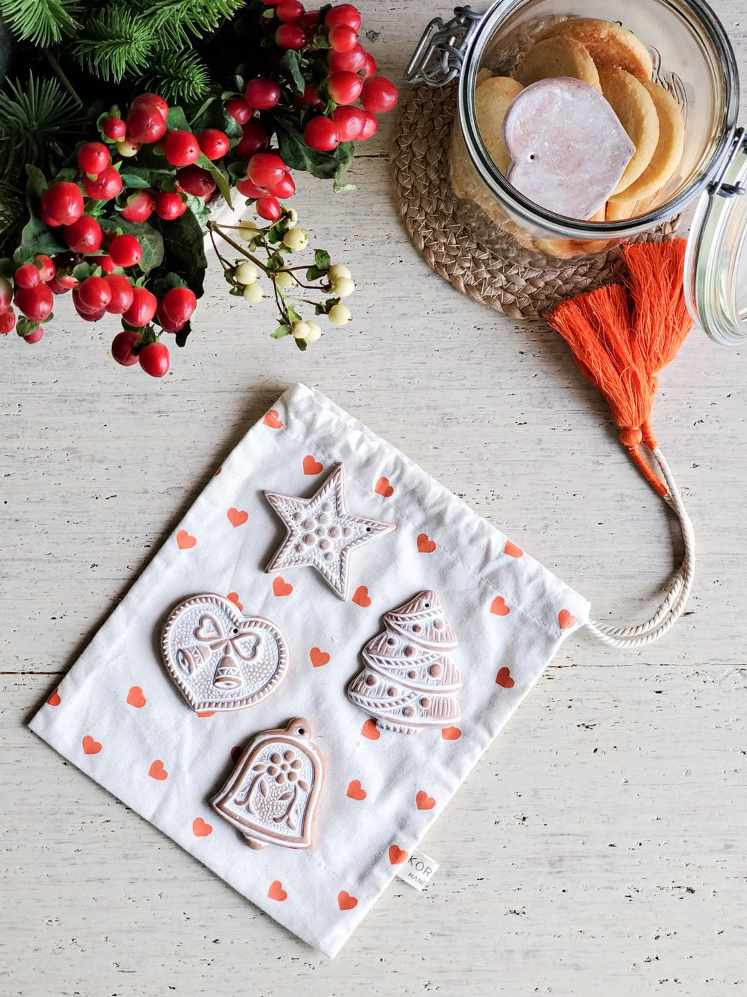 Handmade Sugar Saver Ornament - Holiday Gift Edition with Heart Pouch - EcofiedHome