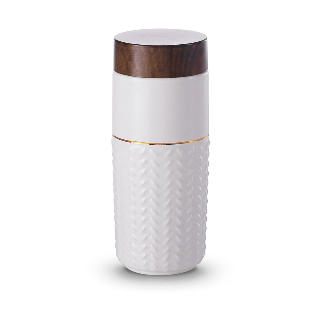 One-O-One / Flying to the clouds Gold Ceramic Tumbler - EcofiedHome