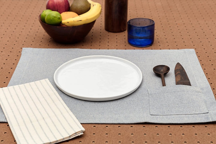Placemats & Napkins Bundle: Placemats with Pockets + Cloth Napkins / Set of 4 - EcofiedHome