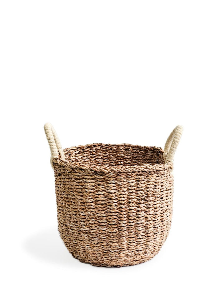 Savar Basket with White Handle - EcofiedHome